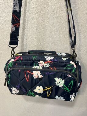lug Trolley CB Crossbody Quilted Floral Crossbody with Multicolor Accents